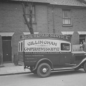 Gillingham Cooperative Society Shoe Repair Service van making a house delivery