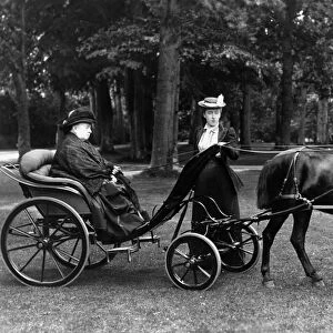 HM Queen Victoria in Pony Carriage with HRH Princess Victoria of Wales 29th July 1892