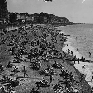 Holiday invasion. Hastings was only one of the south coast resorts which were invaded