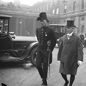 Investiture Sir Ernest Gowers, left and Sir Charles Hipwood. 1926