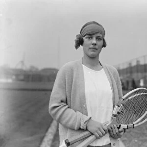 Magdalen Park lawn tennis tournament. Miss Joan Fry who took part in the ladies singles