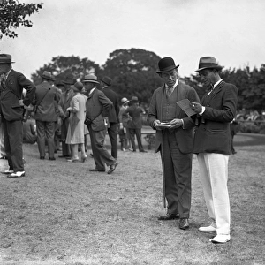 Mr Henry Edwards, ( right ) the famous English film star, photographed at Sandown