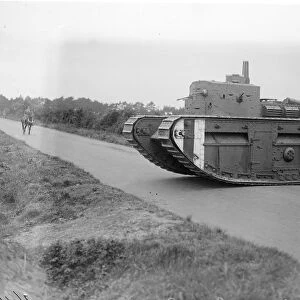 The Royal visit to Aldershot. Field operations by Infantry with Tanks. 23 May 1922