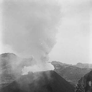Small crater inside large crater of Vesuvius. 1926
