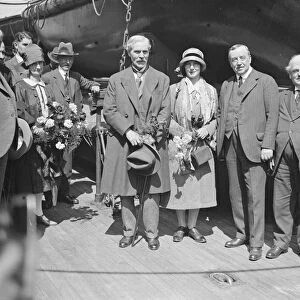 On the SS Berengaria Mr Ramsay MacDonald, Miss Ishbel MacDonald, , Mr Arthur Henderson