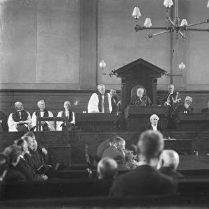 Meeting in the Council Chamber, City Hall, Boscawen Street, Truro, Cornwall. Date unknown but probably early 1900s