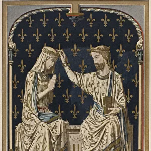 14th century coronation of the Virgin, ivory from the Louvre