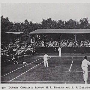 1906, Doubles Challenge Round, H L Doherty and R F Doherty vs H Smith and F L Riseley (b / w photo)