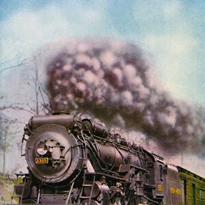 4-6-2 steam locomotive of the New York, New Haven and Hartford Railroad, USA (colour litho)