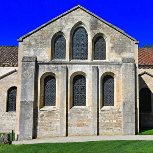 Abbey of Fontenay. The abbey church, east side (photography)