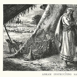 Abram instructing Sarai (engraving)