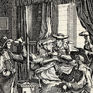 Act II of the theatre piece "L amour medecin"by Moliere (1665)
