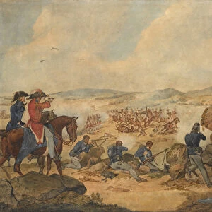 An action during the Peninsular War, with riflemen of 95th (Rifle