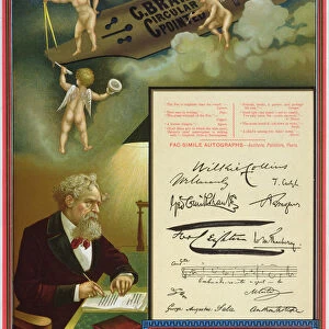 Advertisement for C. Brandauer & Co. Circular Pointed Pens (colour litho)