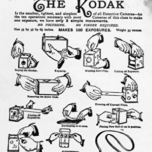 Advertisement of the first Kodak camera, 1888 (lithograph)