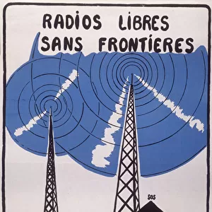 Advertising for free radio stations without borders in Longwy