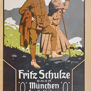Advertisement for Fritz Schulze walking clothes, c. 1910 (litho)