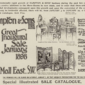 Advertisement, Hampton and Sons (engraving)
