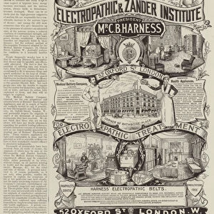 Advertisement, The Medical Battery Company (engraving)