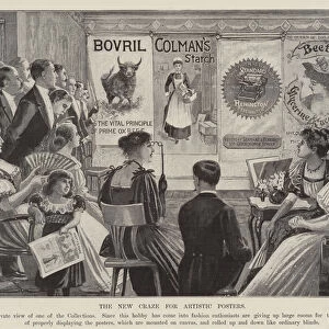 Advertisement, the New Craze for Artistic Posters (engraving)