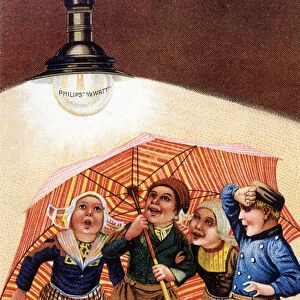 Advertising for Philips bulbs, circa 1910