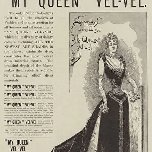 Advertisement, My Queen Vel-Vel (engraving)