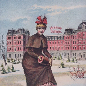 Advertisement for the Vassar skirt (colour litho)