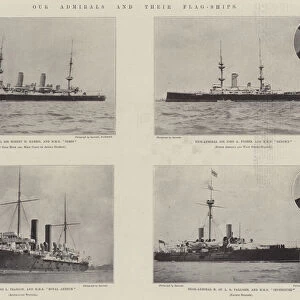 Our Admirals and their Flag-Ships (b / w photo)