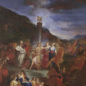 Adoration of the Golden Calf (oil on canvas)