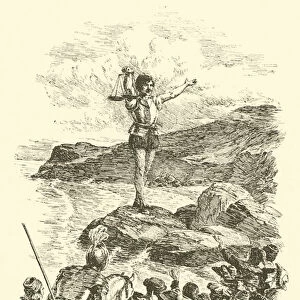 The Adventures Of Sir Artegall, The Giant With The Scales (engraving)