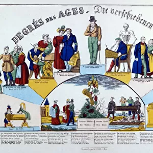 The Ages of Man, c. 1840 (colour litho)