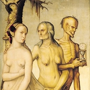 The Three Ages of Man and Death (oil on panel)