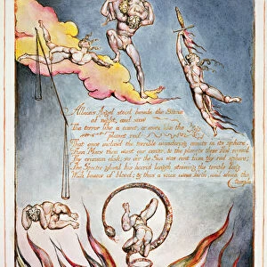 "Albions Angel Stood Beside", plate 5 from America, a Prophecy