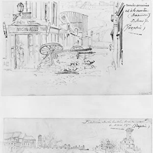 Album of the Siege of Paris, Rue des Accacias et rue de la Carriere 5th March 1871