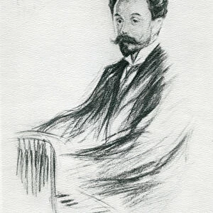 Alexander Nikolayevich Scriabin (1827-1915), 1909 (pencil on paper)