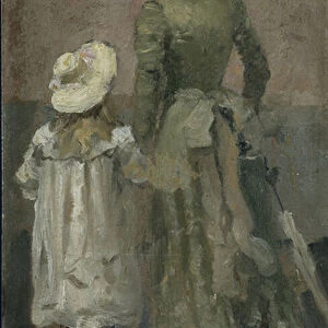 Alexandra Thaulow with Ingrid, 1895 (oil on board)