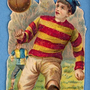 Alf, cut-out of a footballer, 1880s-90s (colour litho)