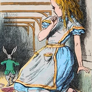 Alice and the White Rabbit. Illustration by John Tenniel from the first edition of Lewis
