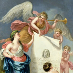 Allegorical study for a memorial print of Handel (oil on canvas)