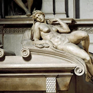 Allegory of the Aurora. Tomb of Laurent II of Medicis. Marble sculpture 1531
