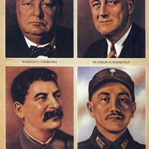 The Allied leaders of World War II - Winston Churchill, Franklin Delano Roosevelt