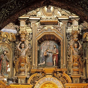 Altarpiece of the Church of San Francisco, Quito, Pichincha, Ecuador, 1620-1680, 17th century (gilded wood altarpiece)