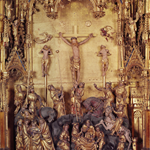 Altarpiece of the Crucifixion, detail of the central panel, from the Church of Chartreuse