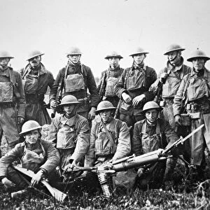 American patrol with German machine gun captured in the Saint-Mihiel Offensive