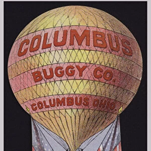 American trade card advertising the Columbus Buggy Company, Columbus, Ohio (chromolitho)