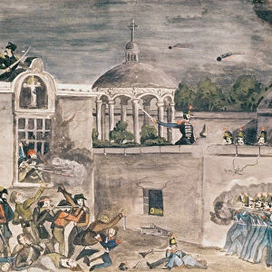 American troops under General Doniphan storm the Bishops Palace in Monterrey, c