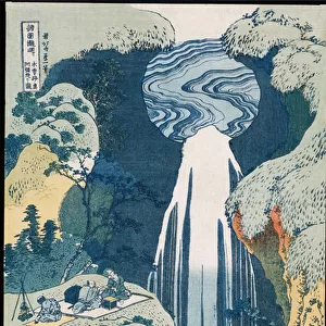 Amida Waterfall on the Kiso Highway, from the series