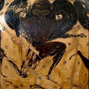 Amphora, detail representing a gorgona. 620 BC (Terracotta)