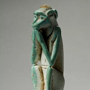 Amulet of a Monkey, 18th-19th Dynasty, 1540-1186 BC (faience) (see also 270368)