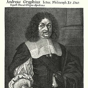 Andreas Gryphius, German poet and dramatist (engraving)